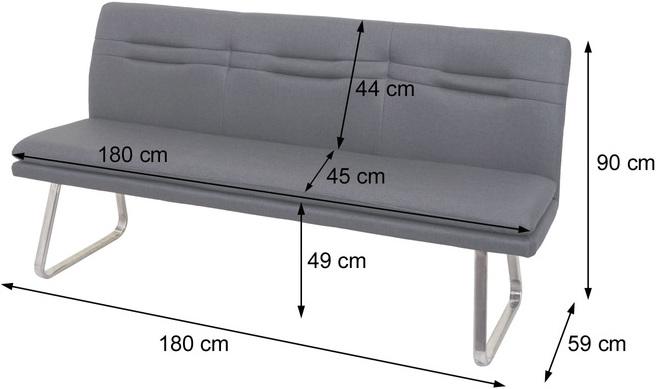 Produktbild Swisshandel24 Esszimmer-Set HWC-H70, Sitzgruppe Esszimmergruppe Esszimmergarnitur, Stoff/Textil Edelstahl gebürste