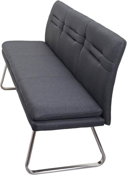 Produktbild Swisshandel24 Esszimmer-Set HWC-H70, Sitzgruppe Esszimmergruppe Esszimmergarnitur, Stoff/Textil Edelstahl gebürste