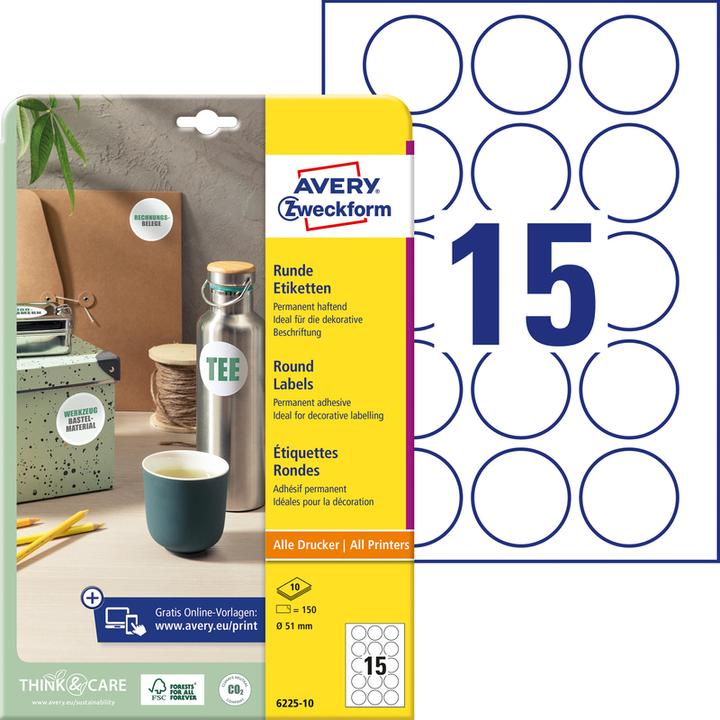 Produktbild Avery Runde Etiketten
