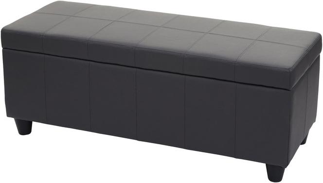Immagine prodotto Swisshandel24 Cassapanca Kriens, Panchina, Ecopelle, 45x114x45cm Grigio Opaco (114 cm)