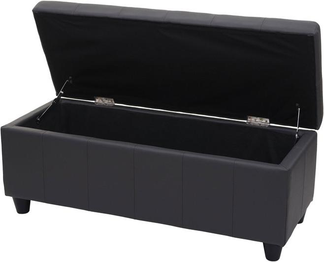 Immagine prodotto Swisshandel24 Cassapanca Kriens, Panchina, Ecopelle, 45x114x45cm Grigio Opaco (114 cm)