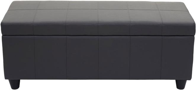 Immagine prodotto Swisshandel24 Cassapanca Kriens, Panchina, Ecopelle, 45x114x45cm Grigio Opaco (114 cm)