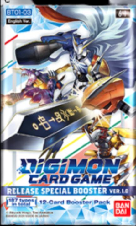 Actual product image Digimon Release Special Booster v1.0 Booster EN (English, Booster Pack)