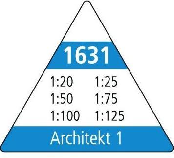Immagine prodotto M+r M + R righello triangolare 30,0 cm, argento/nero (300 mm)