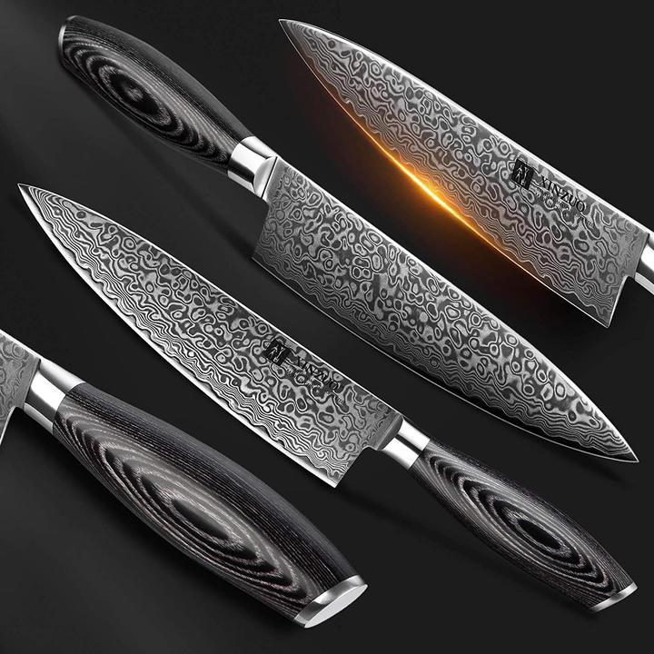 Actual product image Xinzuo Damascus knife