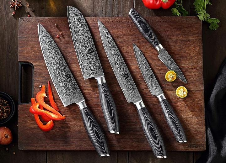 Actual product image Xinzuo Damascus knife