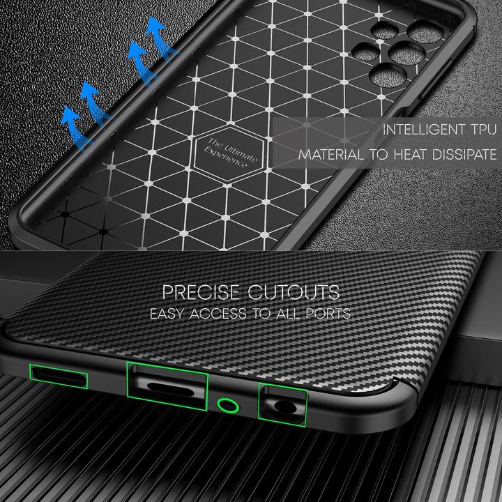 Actual product image Nalia Carbon look silicone cover (Samsung Galaxy A13)