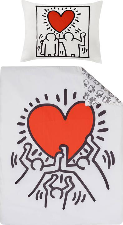Actual product image Keith Haring Love (Bedding set, 65 x 100 cm, 160 x 210 cm)