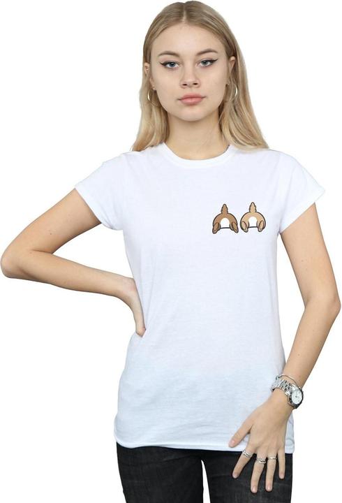 Actual product image Disney Womens/Ladies Chip N Dale Backside Breast Print Cotton T-Shirt (XXL)