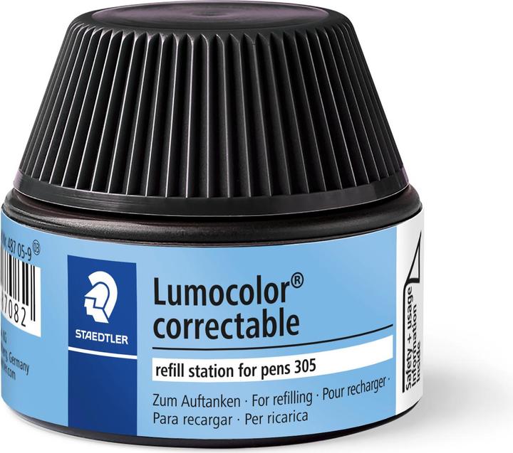 Produktbild Staedtler Lumocolor Refill Station 487 05, schwarz Tankstelle zum einfachen und sauberen Nachfüllen der (Schwarz, 1 x)