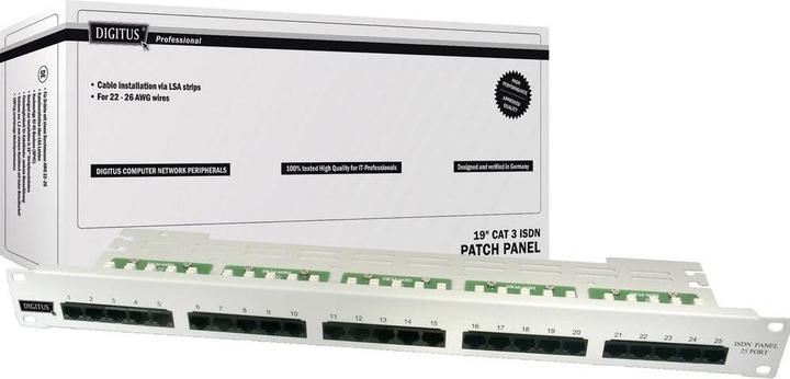 Immagine prodotto Digitus Pannello ISDN CAT 3 da 19 pollici 25 porte