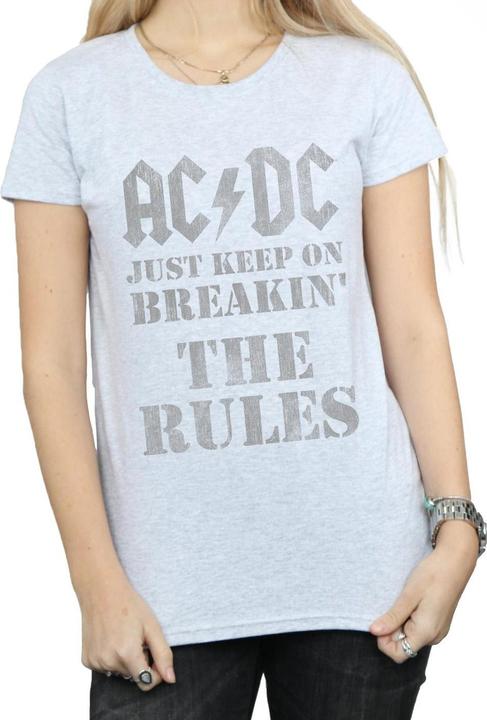 Produktbild AC/DC WomensLadies Just Keep On Breaking The Rules TShirt aus Baumwolle (L)
