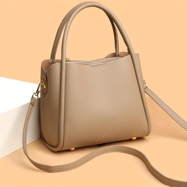 Immagine prodotto Only-Bags.Store Borsa a secchiello chic a tinta unita - Borsa versatile a tracolla e crossbody con tracolla