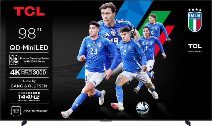 Immagine prodotto TCL Serie C7K Smart TV QD-MiniLED 4K 98" 98C7K, audio B&O, Dolby Vision IQ & Atmos, Google TV (98", Mini-LED, 4K, 2025)
