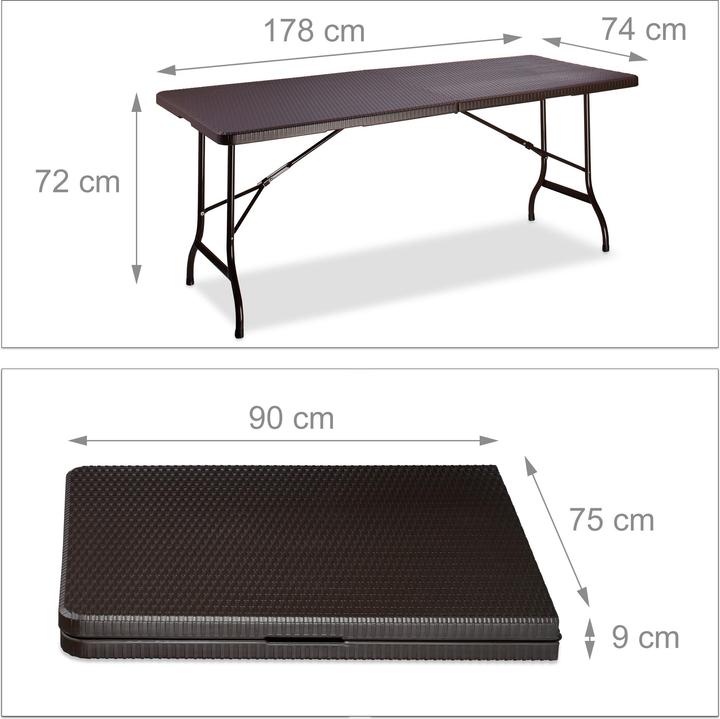 Actual product image Relaxdays garden table (178 cm)