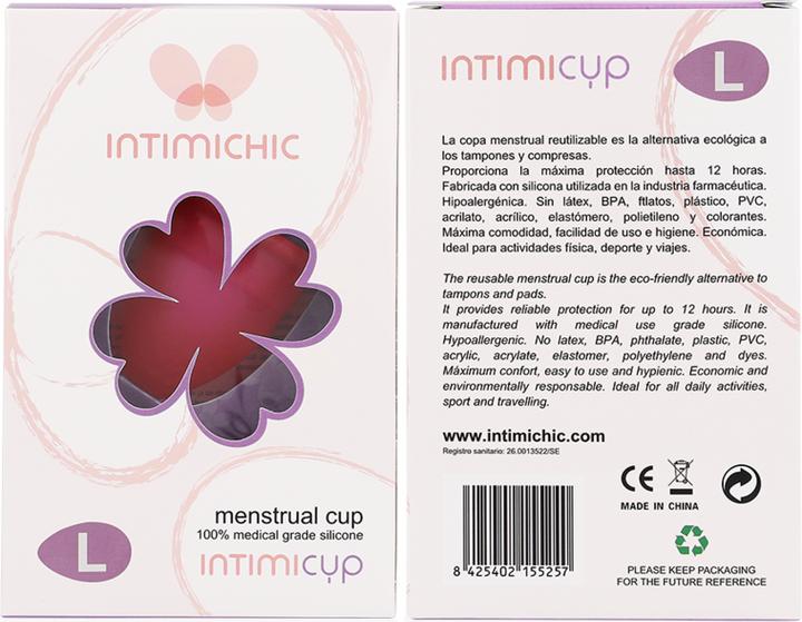 Actual product image Intimichic Copa Menstrual Silicona Medica L (L)
