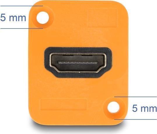 Immagine prodotto Delock Modulo di tipo D da presa HDMI-A a presa 4K arancione (HDMI, 3.30 cm)