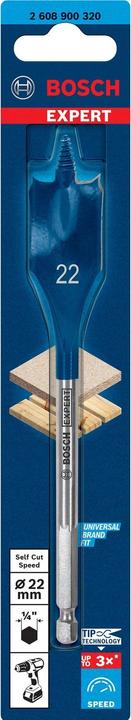 Actual product image Bosch Professional Zubehör Expert SelfCut Speed flat milling drill, 22 x 152 mm (4-22 millimetres)