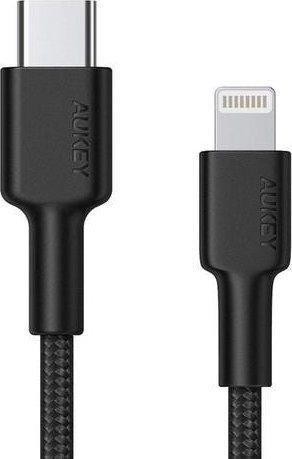 Actual product image Aukey Braided Nylon USB-C to Lightning Cable 1.8m (1.80 m, USB 2.0)