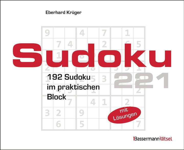Produktbild Sudokublock 221 (5 Exemplare à 2,99 €) (Deutsch, Eberhard Krüger, 2024)
