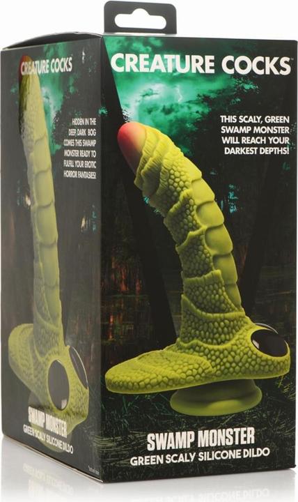 Produktbild Creature Cocks Swamp Monster Scaly Silicone Dildo - Black