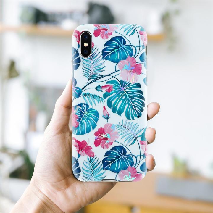 Actual product image Cadorabo IMD TPU Colorful Flowers & Leaves Cover (Apple iPhone X)
