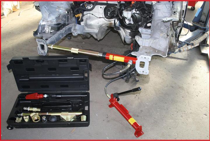 Image du produit KS Tools Jeu d'outils hydrauliques de redressage automobile 10t, 17 pièces