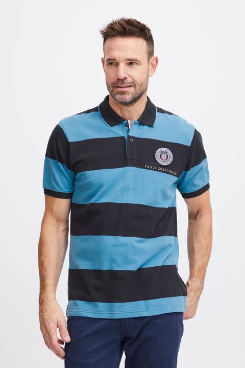 Actual product image FQ1924 FQPeter stripe polo shirt w badge 21900639 (L)