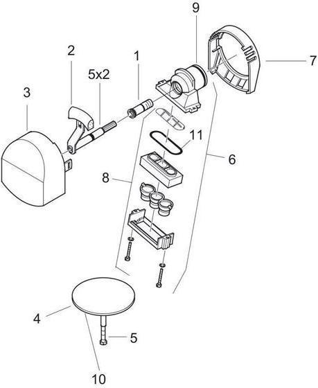 Produktbild hansgrohe HG Fertigmontageset EXAFILL PLUS Wannenein- Ab und Überlaufgarnitur chrom