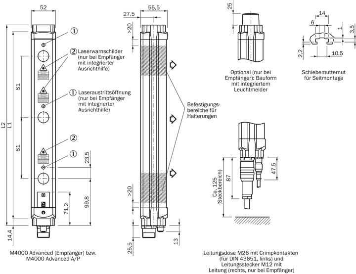 Produktbild Sick Sicherheits-Lichtschranke M40Z-025023TB0 (4.50 m)