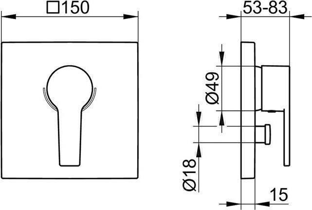 Immagine prodotto Keuco Miscelatore monocomando EDITION 11 UP per 2 utenze vc