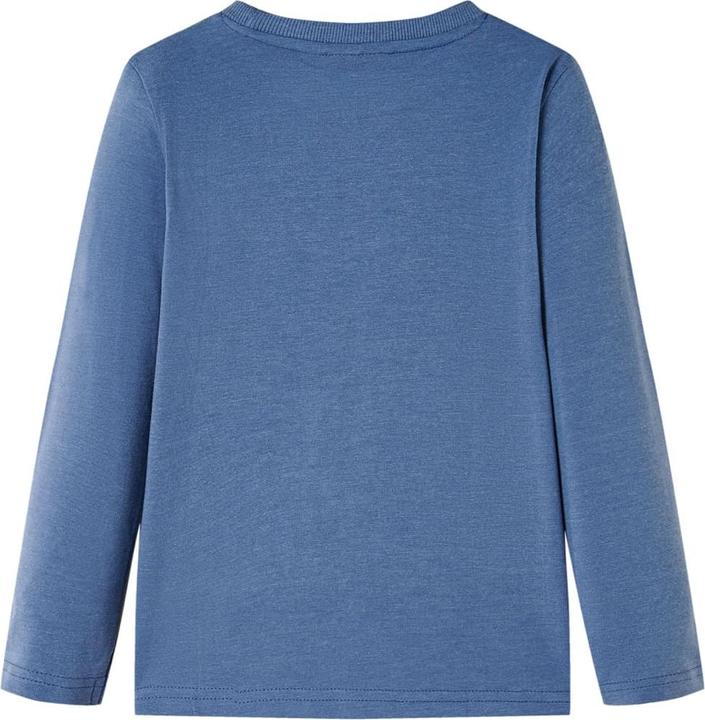 Actual product image VidaXL Children's long-sleeved shirt blue melange 116,Material: 60 (116)