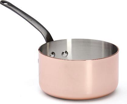 Actual product image de Buyer Inocuivre casserole with cast iron handle (14 cm, Pot, Stainless steel, Copper)