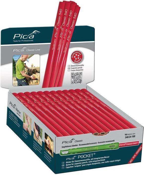 Produktbild Pica Zimmermannsbleistift Classic 540 Länge 24 cm 2H ungespitzt (2H, 1 x)