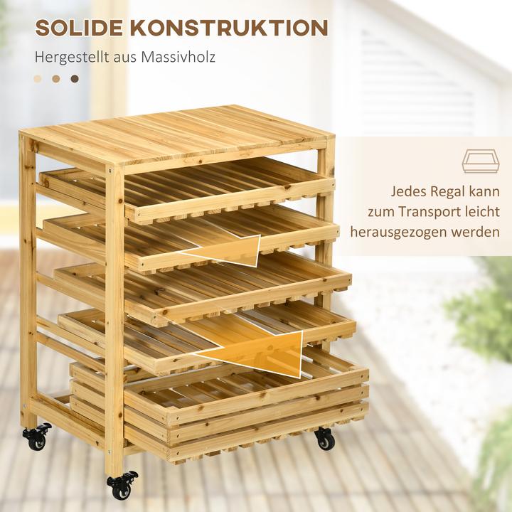 Produktbild Outsunny Obst- & Gemüseregal mit Rollen