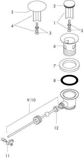 Immagine prodotto Axor Set di pilette per lavabo e bidet cromo
