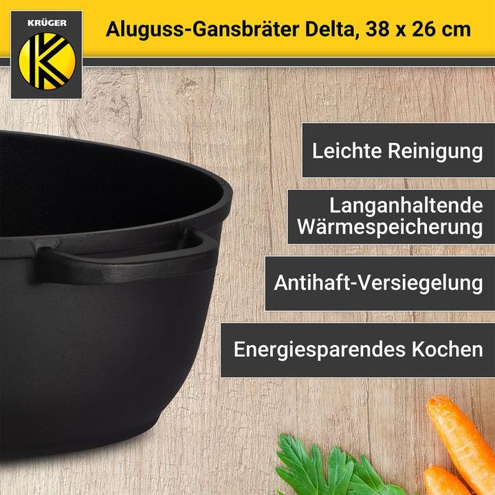 Image du produit Krüger Foyers d'oie en fonte d'aluminium (Cocotte + faitout, Aluminium)