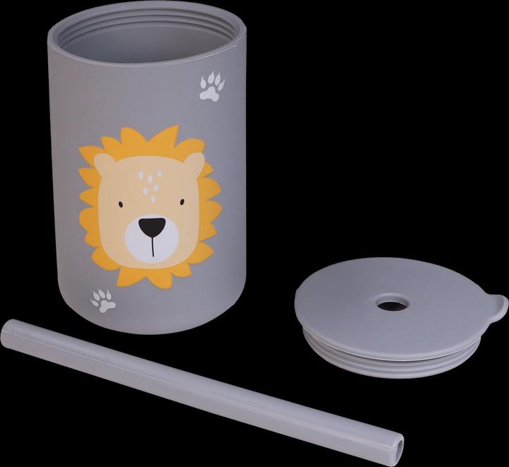 Produktbild Tryco Baby Silikonbecher mit Strohhalm Löwe