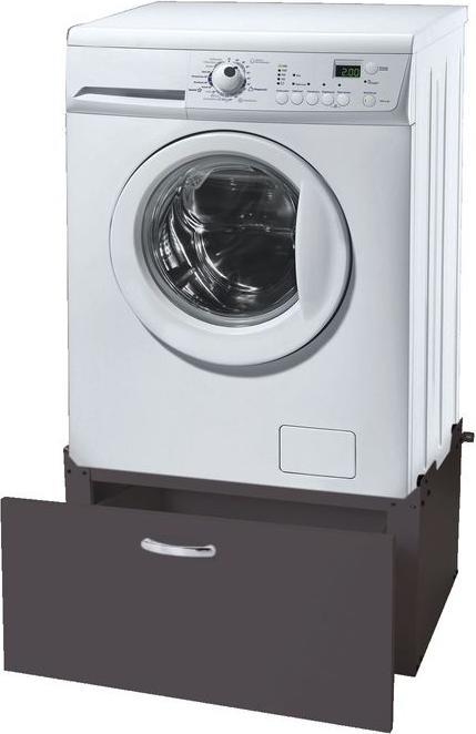 Actual product image Mendler Washing machine base unit, plinth pedestal raised base frame, drawer 33x61x52cm black