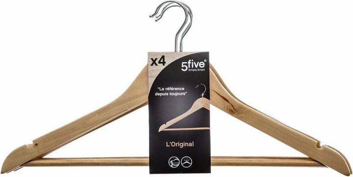 Produktbild 5Five Aufhänger-Set Simply Smart Braun natürlich Holz 44 x 23 cm (4 Stück) (4 x)