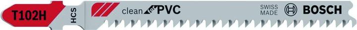Actual product image Bosch Professional Zubehör PRO Plastics PVC clean T102H Jigsaw blade, 100 mm, 3 pcs.