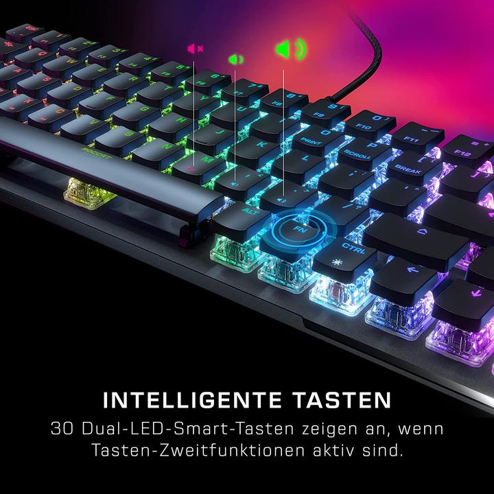 Actual product image Roccat Vulcan II Mini gaming keyboard, mechanical, linear keys, black (DE, Cable)