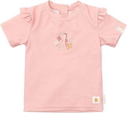 Produktbild Little Dutch Schwimm T-Shirt kurzärmligruffles Seahorse Pink - 86/92 (86)