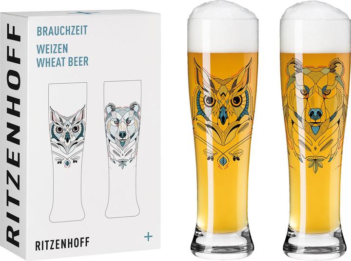 Immagine prodotto Ritzenhoff 2-er-Set Weizenbierglas Brauchzeit (0.65 l, 2 x)