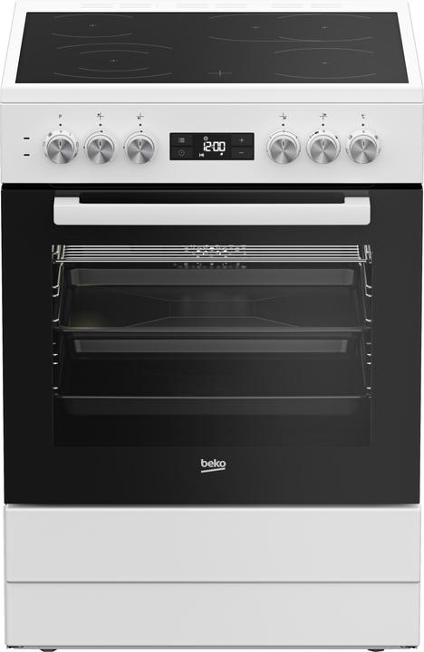 Produktbild Beko FSM 67320 GWS ws Standherd 60cm Ceran A 8 Heizarten Uhr