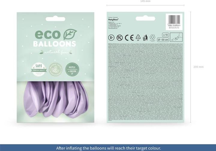 Produktbild Partydeco Eco Ballons Flieder metallic (10 x)