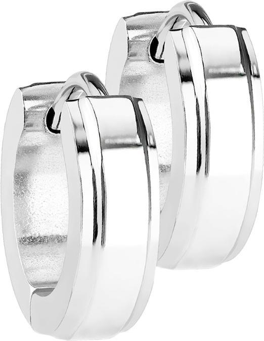 Actual product image Star Piercing Earring to flap silver with silver stripe thin (without brass, Surgical steel 316L)