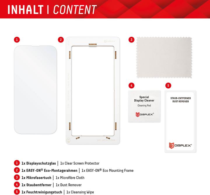 Immagine prodotto Displex Real Glass, 2D Panzerglas (1 Pezzo/i, Xiaomi Redmi Note 12 5G, Xiaomi Poco X5, Xiaomi Redmi Note 12)