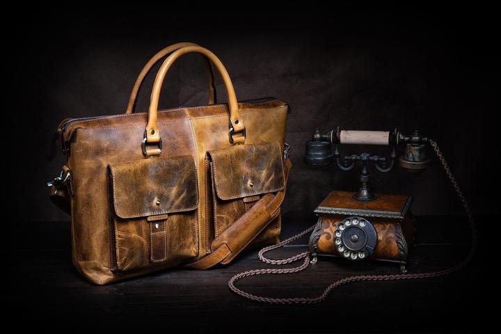 Actual product image Only-Bags.Store Genuine Leather Briefcase, Laptop Bag, Office Shoulder Bag, Messenger Bag, Christmas Gift (15.60")