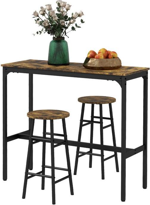 Produktbild Swisshandel24 Bartisch-Set, 3-teilig, Rustikal-Braun